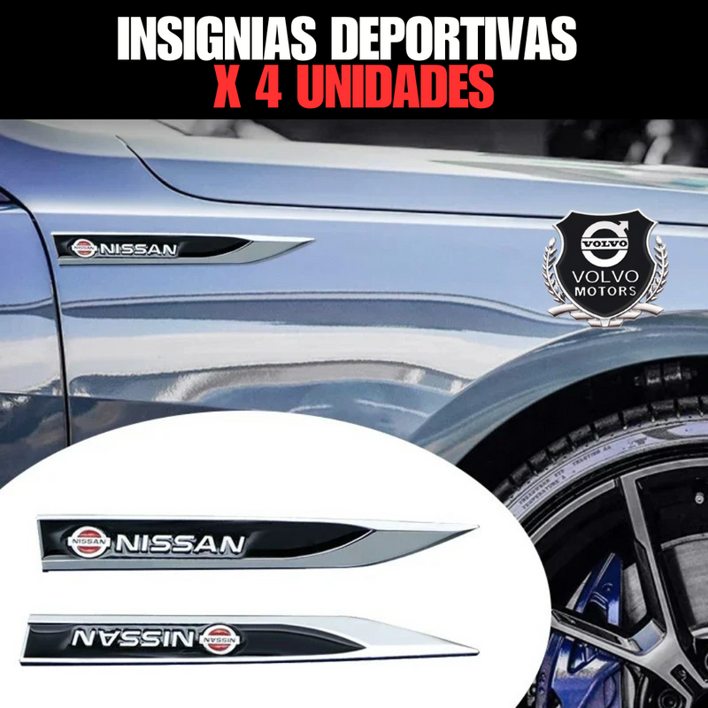 Combo de 4 Unidades Insignias Exclusivas para coche 💎